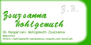 zsuzsanna wohlgemuth business card